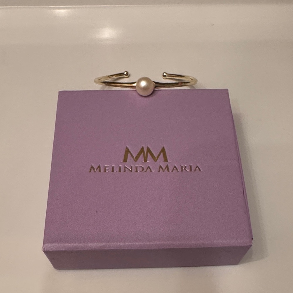 Melinda Maria Gold Bracelet with Pearl Accent